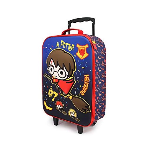 Karactermania Harry Potter Quidditch - Maleta Trolley Soft 3D, Multicolor, Un tamaño