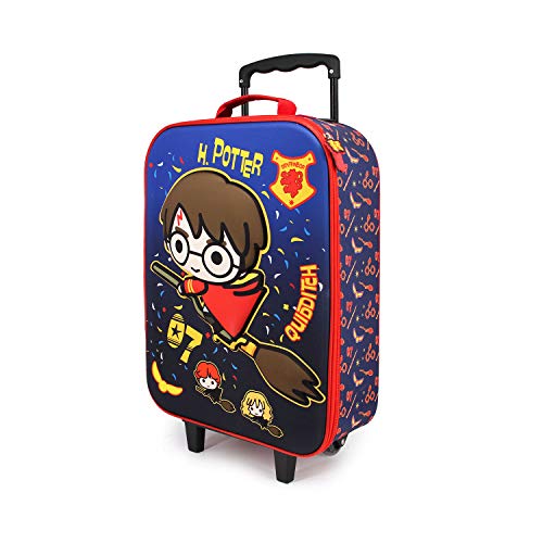 Karactermania Harry Potter Quidditch - Maleta Trolley Soft 3D, Multicolor, Un tamaño