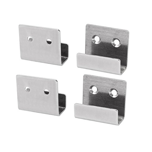 Sourcingmap Stainless Steel Wall Hanger Bracket Rack Holder 4pcs for Ceramic Tile Display, Silver