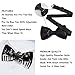 RIMENCH Boys Black And White Piano Keys with Musical Notes Bow Tie Pre-Tied Satin Formal Tuxedo Bowtie Fashion Tie for Wedding, Party, Dress up, Christmas Gift Idea For Men And Boys