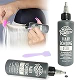 Wig Adhesive Wig Glue 2 Bottles 4oz Black Waterproof Bonding Glue Hair Replacement Adhesive for Fixing Hair Extensions