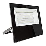 Melhores Refletores LED e Custo Benefício de 2026 Holofote Refletor LED 100W Branco Quente 3000K, Avant, Preto, Prova d'agua