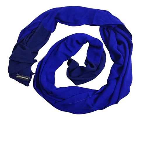 Blue Cotton Handmade Scarf – Lightweight Shawl, Wrap, Head Wrap & Hair Scarf for Women – Boho, Ethnic, Desert Nomad Style – Soft Natural Cotton Fashion Accessory2