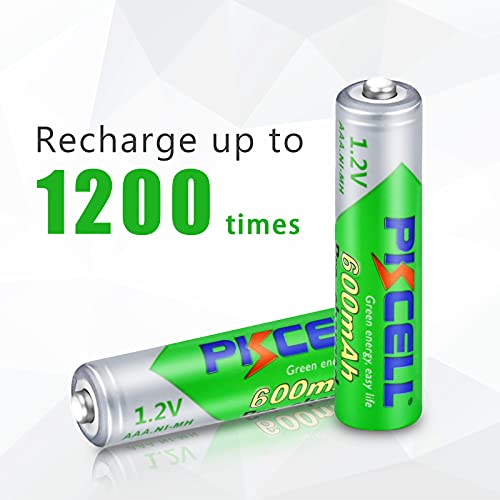 PKCELL AAA Akku Wiederaufladbare Batterien NIMH 1,2V 600mAh