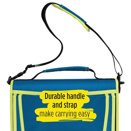 Classeur à fermeture éclair Five Star 5,1 cm avec trieur extensible bleu - 4