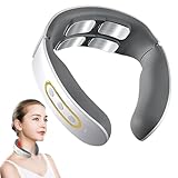 HOVCEH Masajeador Cervical, Masajeador de Cuello Eléctrico con Función de Calefacción, 6 Modos y 9 Niveles, Masaje de Pulso de 4 Cabezale, Masajeador Cuello y Cervicales para Viajes, Familia, Oficina