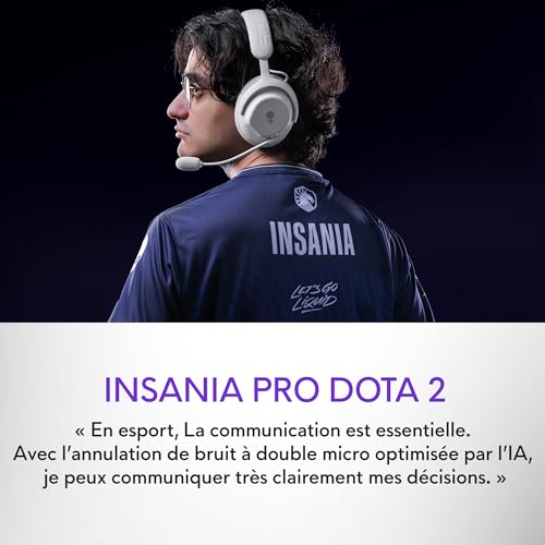 Alienware Pro Wireless Gaming Headset Micro casque circum aural fréquenceBluetooth radio de 2 4 GHz sans fil filaire Suppresseur de bruit actif USB Side of the Moon - vue 10