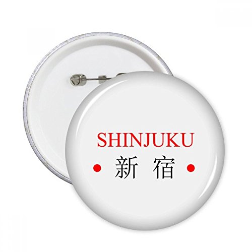Cadeau Shinjuku Japon lot de 5 badges ronds à offrir aux passionnés de voyage