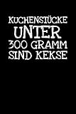 Kuchenstücke Unter 300 Gramm Sind Kekse: Notizbuch Journal Tagebuch 100 linierte Seiten | 6x9 Zoll (ca. DIN A5)