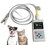 BDXZJ Pulsossimetro Portatile per Veterinari, Monitor Dell'ossigeno Animale con Display A Colori per Controlli di Routine E per Un Monitoraggio Continuo