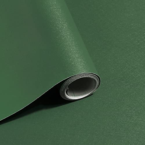 Image of Safiyya 118 inchx17.7 inch Olive Green Peel and Stick Wallpaper Solid Color Dark Green Contact Paper Temporary Self Adhesive Contact Paper Decorative Wallpaper Vinyl Rolls for Wall