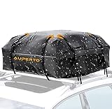 AUPERTO Dachbox, 450L Auto Dachkoffer Faltbare Gepäckbox, Wasserdicht Dachtasche für Reisen und Gepäcktransport, Autos, Vans, SUVs, Schwarz
