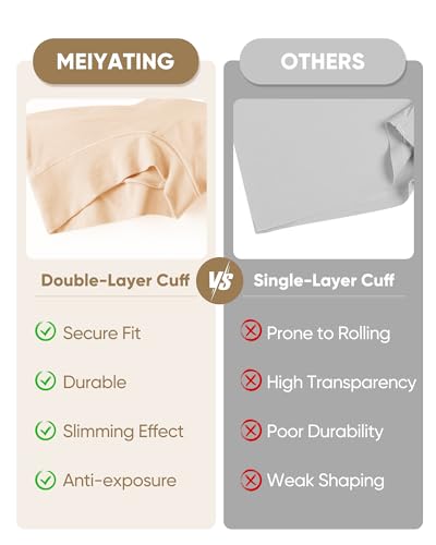 Image of MEIYATING Women's Underwear Boy Shorts Boxer Cotton Stretch Briefs Panties High Waisted Soft Plus Size 4 Pack