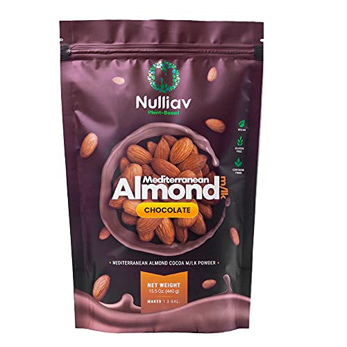 NULLIAV | Mediterranean Almond Milk Chocolate Powder 15.5 Oz.