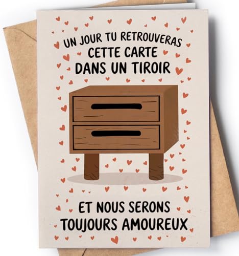 Carte Anniversaire Mariage pour Femme Mari - Je t'aime Cadeau pour Couple, amoureux - Carte de Romantique Saint Valentin pour Petit Amie, Petit Ami - Cadeau Anniversaire Mariage pour Homme et Femme