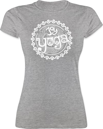 Shirt Damen - und Wellness Geschenk - The Joy of Yoga - M - Grau...