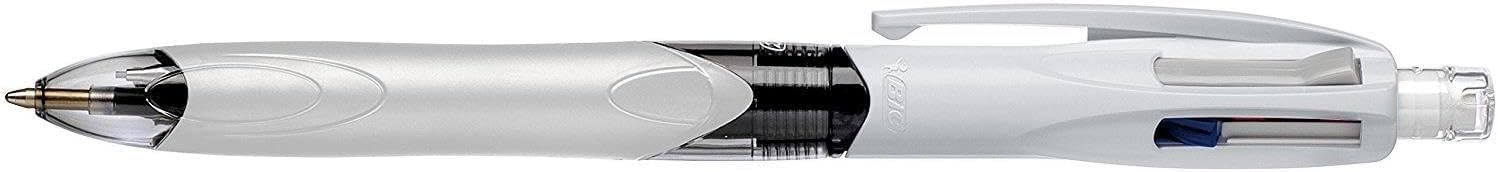 BIC 4 Colours Multifunctional Ballpoint Pen and HB Pencil Combo - Set of 12 - All in One Writing Instrument with Built in Eraser