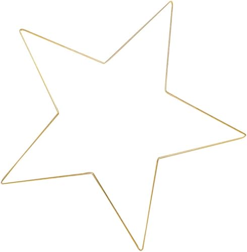 BESPORTBLE Marco de corona de estrella, alambre de metal, marco de macramé, anillos de corona en forma de pentagrama, corona floral, manualidades,