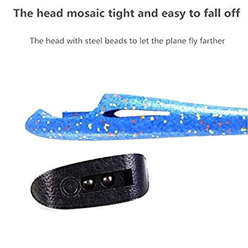 TOP VACUUM PARTS 19\" Airplane, Manual Throwing, Fun, challenging, Outdoor Sports Toy, Model Foam Airplane for Boys & Girls (Blue) 1PK - Thumbnail 3