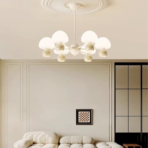 Lustre suspendu moderne blanc LED à hauteur réglable et intensité variable - 4