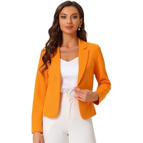 Veste Allegra K Femme Orange Cover