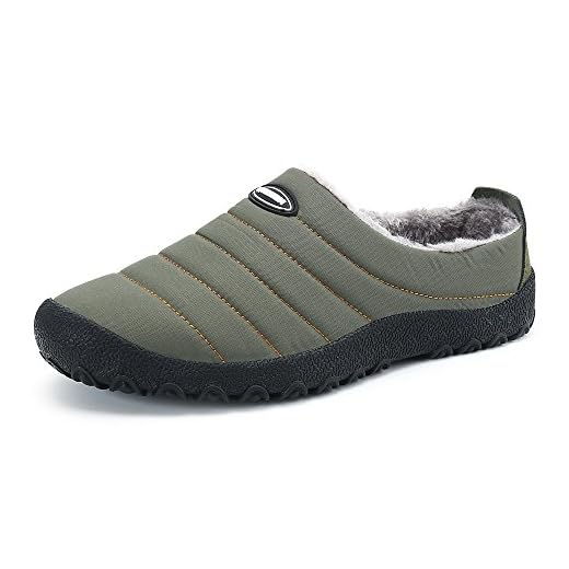 DAFENP Zapatillas de Casa para Hombre Mujer Pantuflas Zapatillas Invierno Pelusa Antideslizante Cálido Confortables Casa Interior y al Aire Libre XZ322-grey-EU39