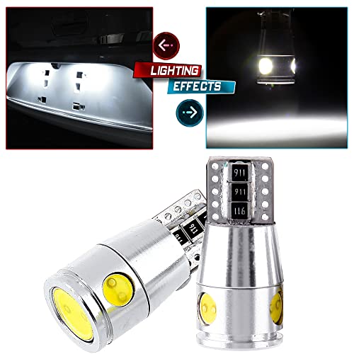 Eccpp 2Pack White T10 921 168 194 Error Free Led Bulb Projector Led Light Bulbs For License Plate Light #TOP6