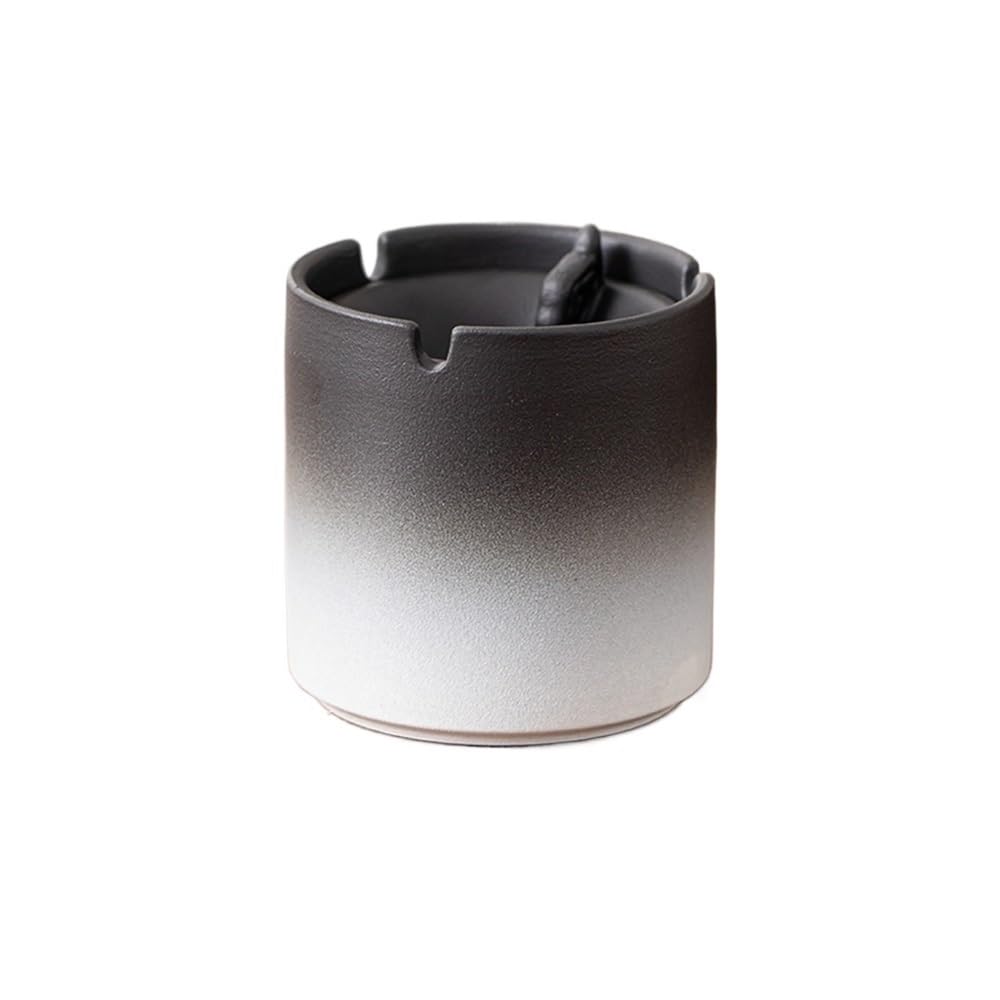 Indoor Decorative Ashtray with Lid Ceramic Gradient for Home Living Room Bedroom Desktop Office for Desktop