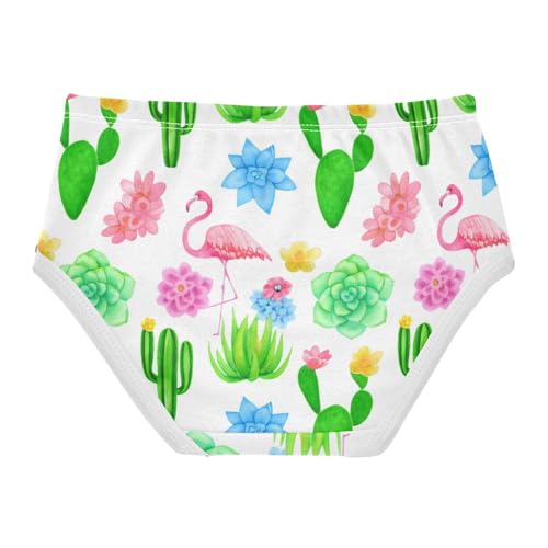 Cacti Pink Flamingos Panties Little Girl Toddler Girls Underwear Cotton Aesthetic Briefs Girls Undies 2t2