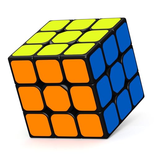 Roxenda Speed Zauberwürfel, 3D Puzzle Magic Cube for Children, Smooth Fast Cube Sequential Brain Teaser Toys for Fast Cubing Fun (3x3x3)