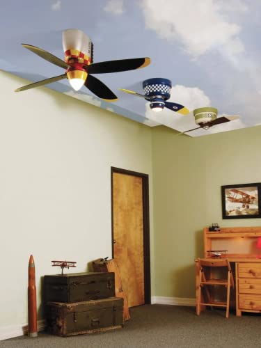 Craftmade Kids Ceiling Fan Boys WB348TS Tiger Shark Warplane With Light, 48-Inch 3 Blade Hugger Ceiling Fan thumbnail 6