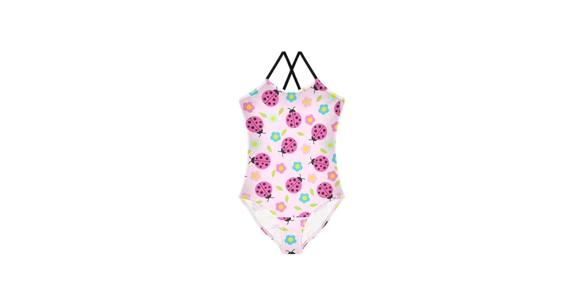 Amazon.com: susiyo Girls One Piece Swimsuits Pink Ladybug