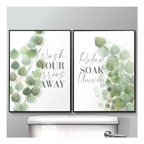 Cuadros de plantas Inhale Exhale para un baño relajante y moderno