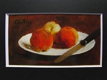 アンリ・ファンタン＝ラトゥール、海外版超希少レゾネ、新品額付 Amazon.co.jp: アンリファンタン＝ラトゥール、皿に盛った桃、画集画