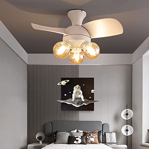 Ventilateur de plafond réversible E27 éclairage LED et télécommande 6 vitesses