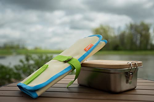 Ust Camp Kitchen Roll Up With 7 Piece Bamboo Utensil Set In A Portable Organizer For Cooking, Camping, And Everyday Use #TOP7