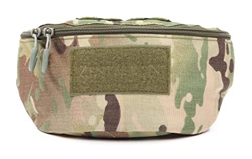 Zentauron Taktische Bauchtasche 1,25L aus Cordura - MOLLE Hüfttasche mit 2 Fächern & Klettfläche für EDC, IFAK & Outdoor - Hüftgurt 70-120 cm - Robuste Gürteltasche für Militär, Wandern & Freizeit