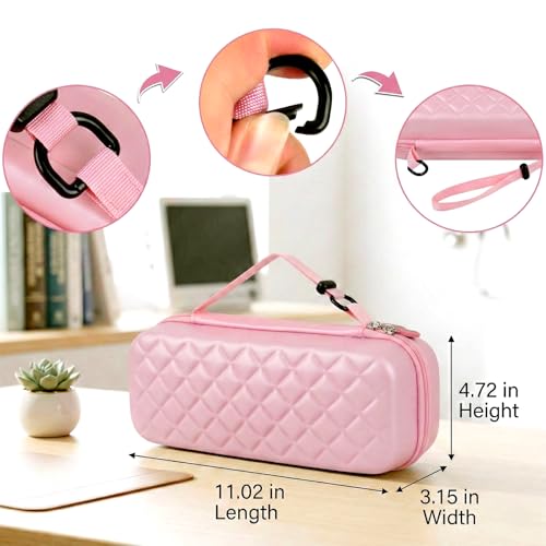Image of Stethoscope Case Compatible with 3M Littmann Classic III /Lightweight II S.E /MDF Acoustica Deluxe Stethoscopes, Mesh Pocket for Blood Pressure Cuff & Other Doctor & Nurse Accessories-Pink (Case Only)