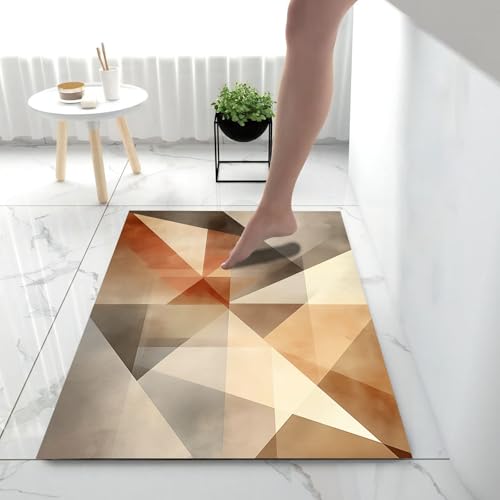 Paillasson géométrique 80x120 cm lavable en machine pour entrée - 4