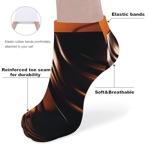 Black Object Ankle Socks 5-Pack, Breathable Casual Athletic Socks for Women Men, One Size (6-11)3