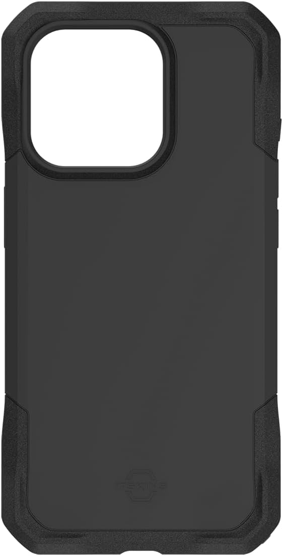 ITSKINS Armor R // Solid - Ultra Lightweight Hybrid Designed for iPhone 15 Pro Max Case, Non-Slip Protective Rugged Military Shockproof Cover, Slim Phone Case - Black