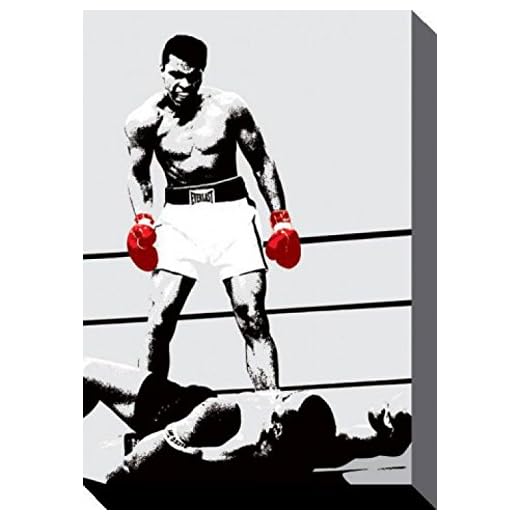 MUHAMMAD ALI 1art1 Poster Die Boxhandschuhe des Siegers Bilder Leinwand-Bild Auf Keilrahmen | XXL-Wandbild Poster Kunstdruck Als Leinwandbild 120x80 cm