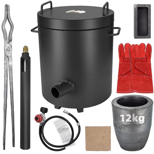 La mejor comparación de Máquinas de fundición más recomendados. 43 WLCSNG Horno de fusión de Metales, Horno de fusión de propano de 12 kg con crisoles y Pinzas, para fundición, refinación y fundición de Metales Preciosos, Oro, Plata, estaño...