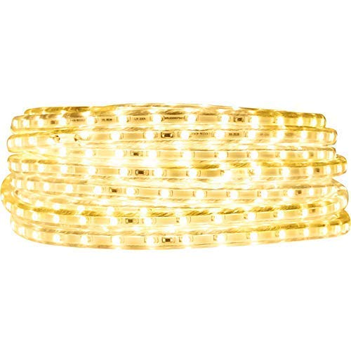 Image of Moonlight 3014 SMD LED Strip Rope Light, Waterproof Decorative led Light with Adapter. (Warm White /Yellow)-50 Meter