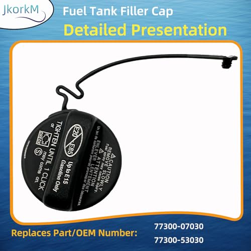 Image of Fuel Tank Filler Cap,Gas Cap Replace 77300-07030 Compatible with Toyota 2015 Venza 2015-2016 Highlander Sienna 2015-2017 Tacoma Camry 2015-2019 Tundra Sequioa