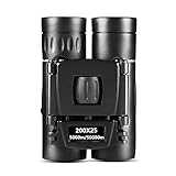 200X25 HD Krachtige Verrekijker, Lange Bereik Vouwen Mini-telescoop, 5000M / 50000M Groot Uitzicht, Voor Wandelen Reizen Klimmen Jagen