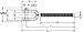 Crosby HG-4037 Galvanized Steel Left Hand Jaw End Turnbuckle, 1" Shank Diameter x 18" Take Up, 10000lbs Load Capacity