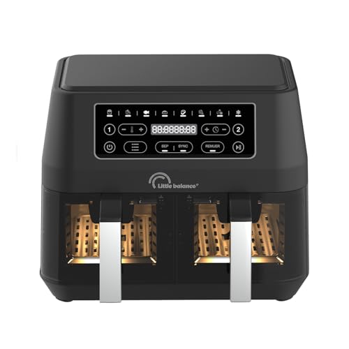 Friteuse sans huile LITTLE BALANCE Crousty Duo Double cuve Jusqu'à 1 8kg de frites 9 programmes de cuisson - vue 3