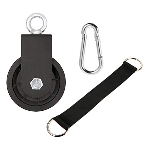 BESPORTBLE, 1 conjunto de polia de fitness, sistema de polia de ajuste com rotação de 360 graus, rod