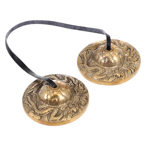 FUNOMOCYA Meditation Bell for Yoga Mindfulness Handmade Cymbals Portable Percussion Instrument for Sound Therapy and Relaxation